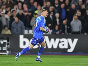 Arsenal's Aaron Ramsdale in Action: Carabao Cup Showdown vs. West Ham United, 2023-24