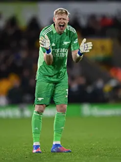 Arsenal's Aaron Ramsdale in Action Against Wolverhampton Wanderers in Premier League Clash