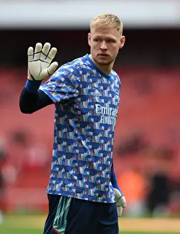 Arsenal's Aaron Ramsdale Before Arsenal vs Leicester City, Premier League 2021-22