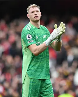 Arsenal's Aaron Ramsdale Celebrates Euphoric Victory over Manchester City with Adoring Fans