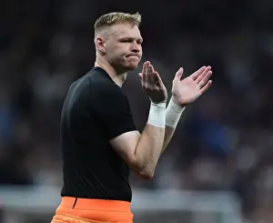 Tottenham Hotspur V Arsenal 2021-22 Prints: Arsenal's Aaron Ramsdale Celebrates with Fans after Tottenham Clash in 2021-22 Premier League