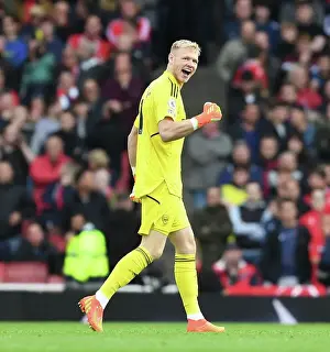 Arsenal's Aaron Ramsdale Celebrates Four Goals Against Nottingham Forest in 2022-23 Premier League