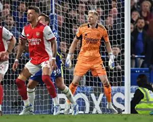 Chelsea V Arsenal 2021-22 Prints: Arsenal's Aaron Ramsdale Faces Off Against Chelsea at Stamford Bridge - Premier League 2021-22