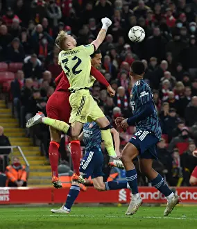 Arsenal's Aaron Ramsdale Faces Off Against Liverpool's Virgil van Dijk in Carabao Cup Semi-Final Clash