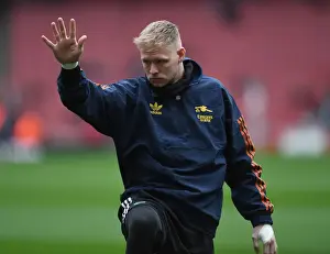 Arsenal V Southampton 2021-22 Prints: Arsenal's Aaron Ramsdale Gears Up for Arsenal v Southampton (2021-22)