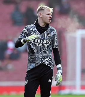 Arsenal's Aaron Ramsdale Gears Up for Arsenal vs. Wolverhampton Clash (2023-24)