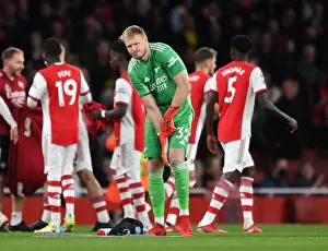 Arsenal V Crystal Palace 2021-22 Prints: Arsenal's Aaron Ramsdale Gears Up for Arsenal vs Crystal Palace in Premier League