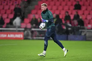 PSV Eindoven V Arsenal 2023-24 Prints: Arsenal's Aaron Ramsdale Gears Up for PSV Eindhoven Showdown in Champions League (2023-24)