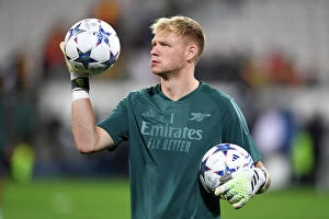 Images Dated 3rd October 2023: Arsenal's Aaron Ramsdale Gears Up for RC Lens Clash in UEFA Champions League Group Stage (2023-24)