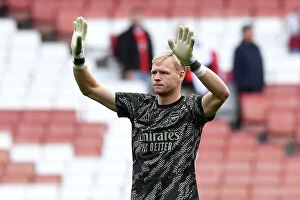 Arsenal v Sheffield United 2023-24 Collection: Arsenal's Aaron Ramsdale Gears Up: Arsenal FC vs Sheffield United, Premier League 2023-24
