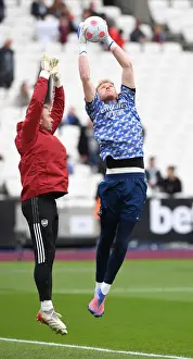 West Ham United V Arsenal 2021-22 Prints: Arsenal's Aaron Ramsdale Gears Up for West Ham Clash in Premier League Showdown
