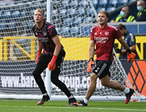 Burnley V Arsenal 2021-22 Prints: Arsenal's Aaron Ramsdale and Inaki Cana Prepare for Burnley Clash - Premier League 2021-22