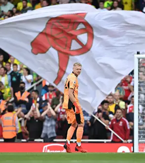 Arsenal's Aaron Ramsdale Makes Premier League Debut Against Norwich City at Emirates Stadium (2021-22)