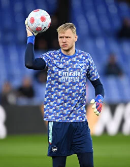 Images Dated 4th April 2022: Arsenal's Aaron Ramsdale Prepares for Crystal Palace Clash in Premier League
