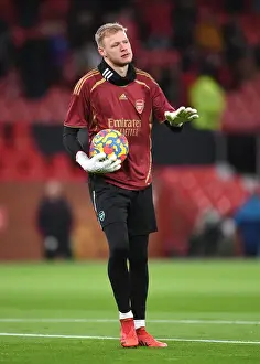 Manchester United V Arsenal 2020-21 Prints: Arsenal's Aaron Ramsdale Prepares for Manchester United Clash in Premier League (December 2021)