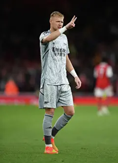 Arsenal's Aaron Ramsdale Reacts After Arsenal FC vs Aston Villa, Premier League 2022-23