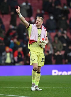 Arsenal v Newcastle United 2021-22 Collection: Arsenal's Aaron Ramsdale Reacts After Arsenal v Newcastle United, Premier League 2021-22