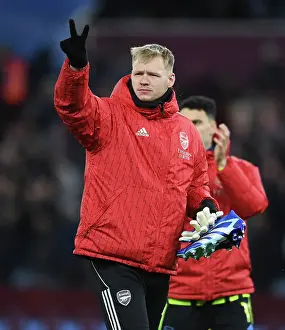 Arsenal's Aaron Ramsdale Reacts After Aston Villa vs Arsenal Premier League Clash (2023-24)