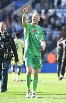 Arsenal's Aaron Ramsdale Reacts After Leicester City Showdown in Premier League