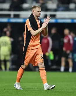 Arsenal's Aaron Ramsdale Reacts After Newcastle United Clash in Premier League