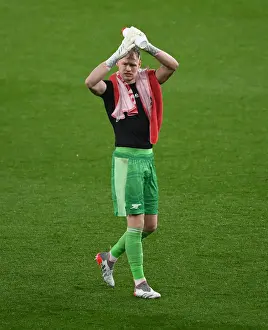 Arsenal V Southampton 2021-22 Prints: Arsenal's Aaron Ramsdale Reacts After Thrilling Arsenal vs Southampton Premier League Showdown (December 2021)