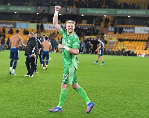 Arsenal's Aaron Ramsdale: Savoring Victory Against Wolverhampton Wanderers in the Premier League