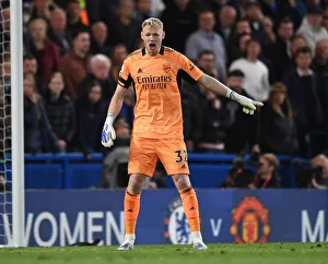 Chelsea V Arsenal 2021-22 Prints: Arsenal's Aaron Ramsdale Stands Firm