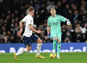 Tottenham Hotspur V Arsenal 2022-23 Prints: Arsenal's Aaron Ramsdale Stands Firm: Intense Battle Against Tottenham Hotspur in the Premier League