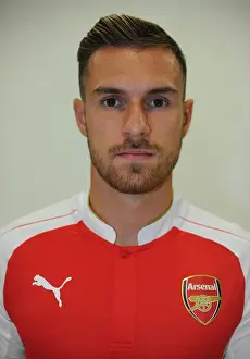 Arsenal 1st Team Photocall 2015-16 Prints: Arsenal's Aaron Ramsey at 2015-16 First Team Photocall