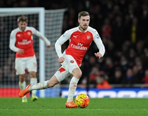 Arsenal V Southampton 2015-16 Prints: Arsenal's Aaron Ramsey in Action: Arsenal vs. Southampton (Premier League 2015-16)