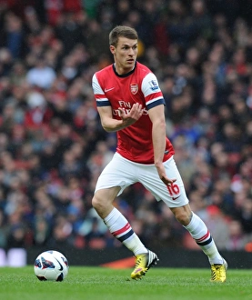 Arsenal V Norwich City 2012-13 Prints: Arsenal's Aaron Ramsey in Action: Arsenal vs. Norwich City (2012-13)
