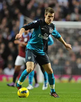 Aston Villa V Arsenal 2011-12 Prints: Arsenal's Aaron Ramsey in Action against Aston Villa (2011-12 Premier League)