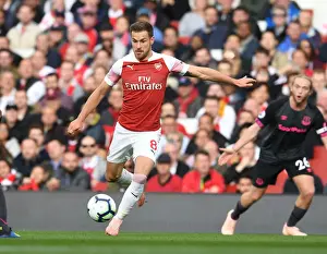 Arsenal V Everton 2018-19 Prints: Arsenal's Aaron Ramsey in Action against Everton (Premier League 2018-19)