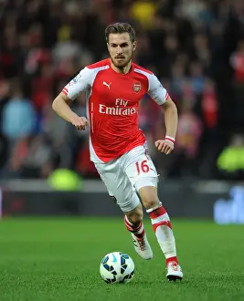 Hull City V Arsenal 2014/15 Prints: Arsenal's Aaron Ramsey in Action: Hull City vs Arsenal (Premier League 2014/15)
