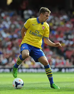 Arsenal's Aaron Ramsey in Action Against Napoli - Emirates Cup 2013