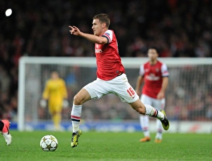 Arsenal's Aaron Ramsey in Action against Olympiacos, UEFA Champions League 2012-13