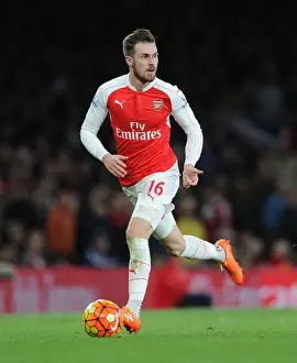 Arsenal's Aaron Ramsey in Action during the Premier League 2015-16 Match against Sunderland