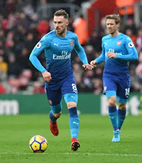 Arsenal's Aaron Ramsey in Action against Southampton in Premier League Clash