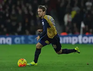 Southampton V Arsenal 2015-16 Prints: Arsenal's Aaron Ramsey in Action: Southampton vs Arsenal (Premier League 2015-16)