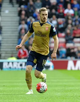 Sunderland V Arsenal 2015-16 Prints: Arsenal's Aaron Ramsey in Action: Sunderland vs Arsenal (Premier League 2015-16)