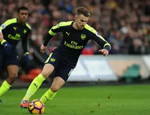 Swansea City V Arsenal - 2016-17 Prints: Arsenal's Aaron Ramsey in Action Against Swansea City (2016-17)