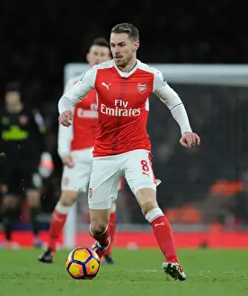 Arsenal V West Bromwich Albion 2016-17 Prints: Arsenal's Aaron Ramsey in Action against West Bromwich Albion, Premier League 2016-17