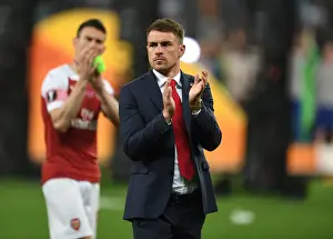 Arsenal V Chelsea Europa League Cup Final 2019 Prints: Arsenal's Aaron Ramsey Celebrates Europa League Final Victory Over Chelsea in Baku