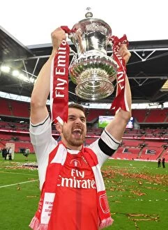 Arsenal's Aaron Ramsey Celebrates FA Cup Victory over Chelsea
