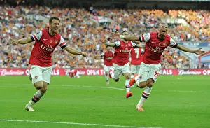 Arsenal's Aaron Ramsey Celebrates Third Goal Against Hull City in FA Cup Final Victory