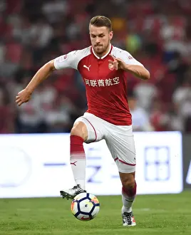 Arsenal V Chelsea - Pre Season 2017-18 Prints: Arsenal's Aaron Ramsey Clashes with Chelsea in Beijing: Pre-Season Showdown