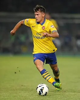 Indonesia Dream Team V Arsenal 2013-14 Prints: Arsenal's Aaron Ramsey Clashes with Indonesia All-Stars in 2013 Jakarta Showdown