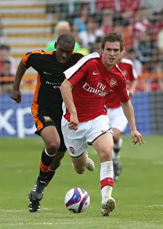 Barnet V Arsenal 2008-09 Prints: Arsenal's Aaron Ramsey Dazzles in Pre-Season Debut: Arsenal Triumph Over Barnet 2-1