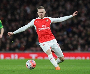 Arsenal V Sunderland FA Cup 2015-16 Prints: Arsenal's Aaron Ramsey in FA Cup Action: Arsenal vs. Sunderland (2015-16)