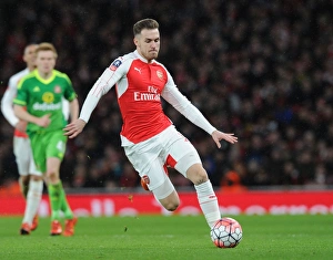 Arsenal V Sunderland FA Cup 2015-16 Prints: Arsenal's Aaron Ramsey in FA Cup Action: Arsenal vs. Sunderland (2015-16)